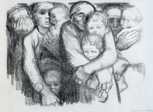 Käthe Kollwitz - Mütter, Krieg, 1919